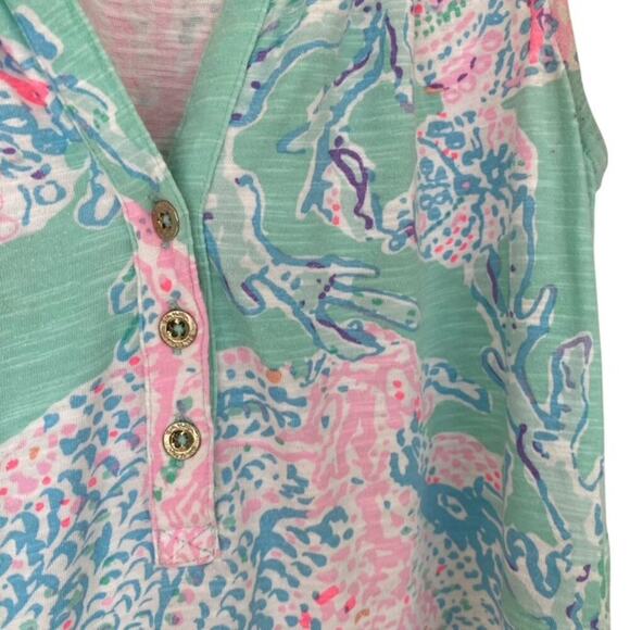 Lilly Pulitzer Mint Green, Pink and Teal Sleeveless Dress - xxs - Picture 5 of 5
